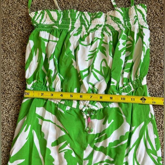 Lilly Pulitzer Green and White Tropical Jumpsuit - Picture 4 of 9